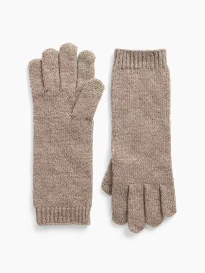 Gap Factory Cashsoft Recycled Ribbed Gloves In Flannel Taupe Beige