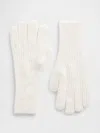Gap Factory Cashsoft Recycled Ribbed Gloves In White