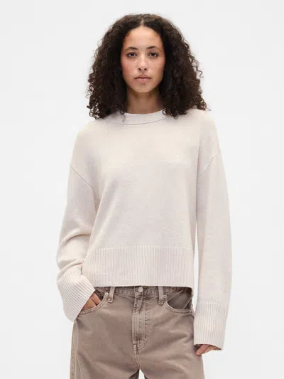 Gap Factory Cashsoft Relaxed Crewneck Sweater In Neutral