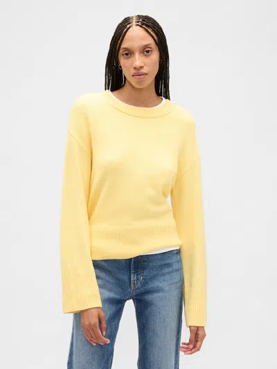 Gap Factory Cashsoft Relaxed Crewneck Sweater In Yellow