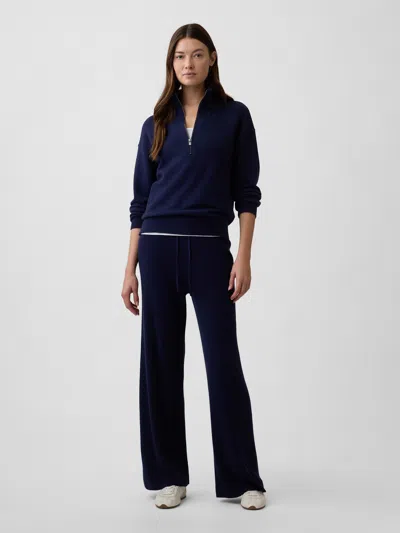 Gap Factory Cashsoft Relaxed Ribbed Sweater Pants In Deep True Navy Blue