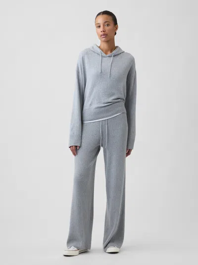 Gap Factory Cashsoft Relaxed Ribbed Sweater Pants In Heather Grey