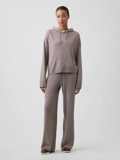Gap Factory Cashsoft Relaxed Ribbed Sweater Pants In Mushroom