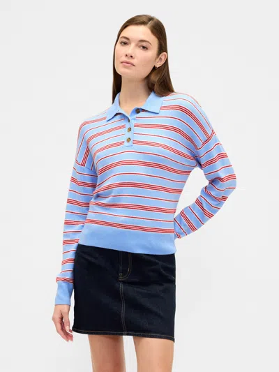 Gap Factory Cashsoft Relaxed Sweater Polo Shirt Shirt In Multi