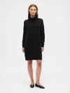 Gap Factory Cashsoft Relaxed Turtleneck Sweater Mini Dress In Black