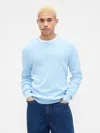 Gap Factory Cashsoft Ribbed Crewneck Sweater In Blue