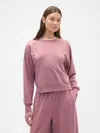 Gap Factory Cloudlight Balloon Sleeve Crewneck Sweatshirt In Pink