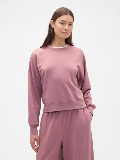 Gap Factory Cloudlight Balloon Sleeve Crewneck Sweatshirt In Pink