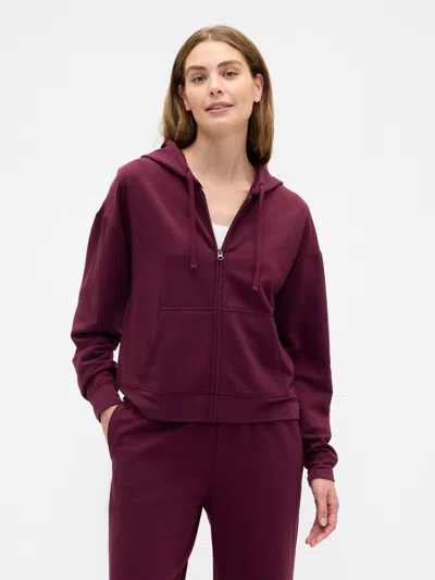 Gap Factory Cloudlight Oversized Zip Hoodie In Red