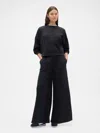 Gap Factory Cloudlight Pull-on Super-wide Pants In Black
