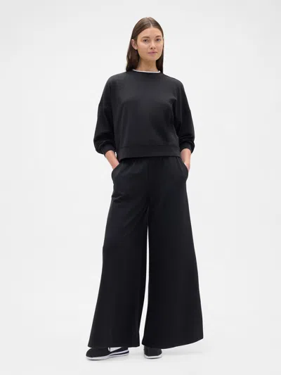 Gap Factory Cloudlight Pull-on Super-wide Pants In Black