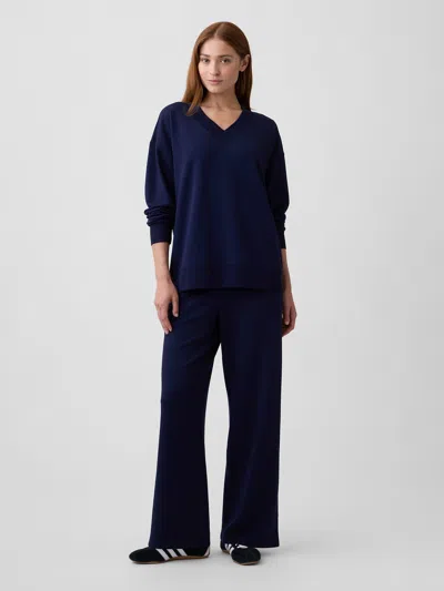 Gap Factory Cloudlight Relaxed Wide-leg Sweatpants In Navy Uniform