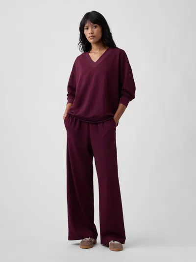Gap Factory Cloudlight Relaxed Wide-leg Sweatpants In Tuscan Red