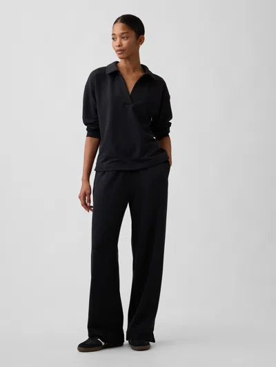 Gap Factory Cloudlight Wide-leg Sweatpants In Black