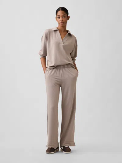 Gap Factory Cloudlight Wide-leg Sweatpants In Brown