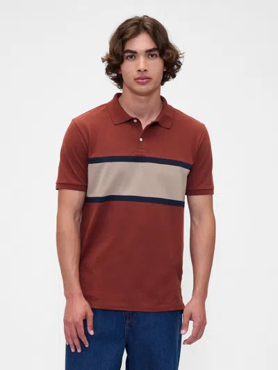 Gap Factory Colorblock Stretch Pique Polo Shirt Shirt