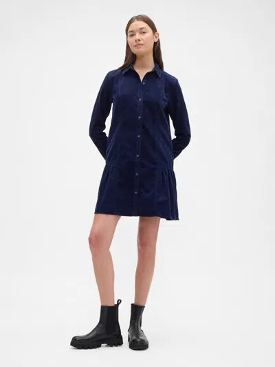 Gap Factory Corduroy Mini Dress In Blue