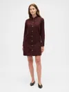 Gap Factory Corduroy Mini Dress In Burgundy