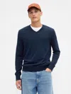 Gap Factory Cotton V-neck Sweater In Blue