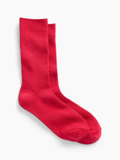 Gap Factory Crew Socks In Holly Berry Red