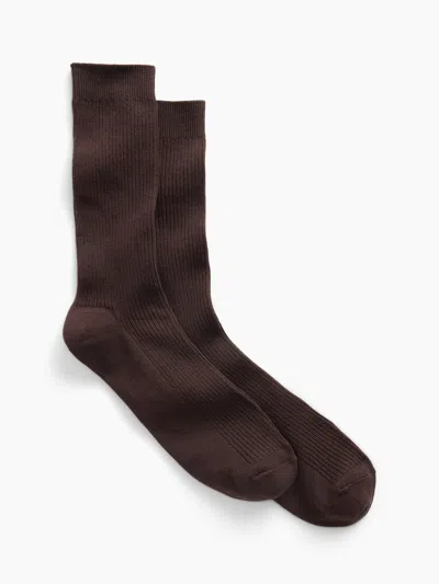 Gap Factory Crew Socks In Terra Brown