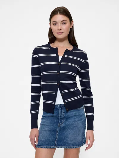 Gap Factory Crewneck Cardigan In Blue
