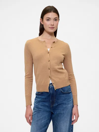 Gap Factory Crewneck Cardigan In Brown