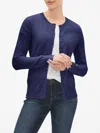 Gap Factory Crewneck Cardigan In Blue
