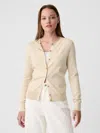 Gap Factory Crewneck Cardigan In Neutral