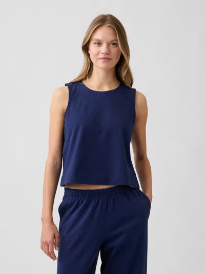 Gap Factory Crewneck Pj Shell Tank Top In Blue