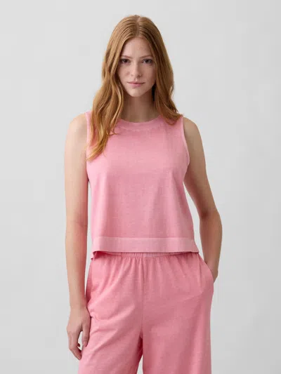Gap Factory Crewneck Pj Shell Tank Top In Pink