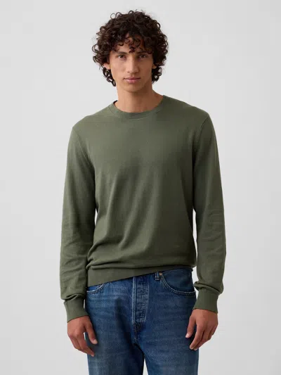 Gap Factory Crewneck Sweater In Tweed Green