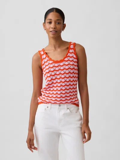 Gap Factory Crochet Scoopneck Tank Top In Pink