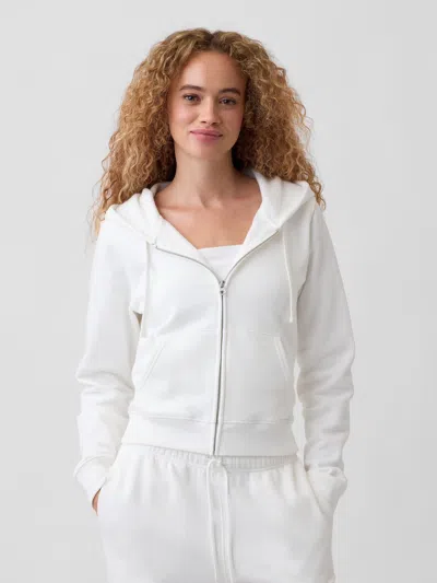 Gap Factory Cropped Fleece Zip Hoodie