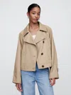 Gap Factory Cropped Trench In Brown