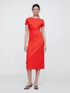 Gap Factory Cutout Maxi T-shirt Dress In Red
