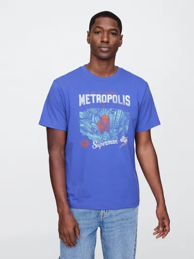 Gap Factory Dc™ Everyday Soft Relaxed Graphic T-shirt In Blue