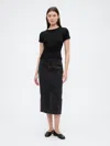 Gap Factory Denim Midi Pencil Skirt In Black