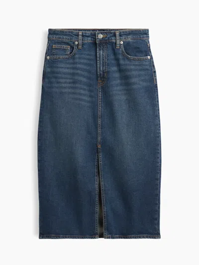 Gap Factory Denim Midi Skirt In Blue