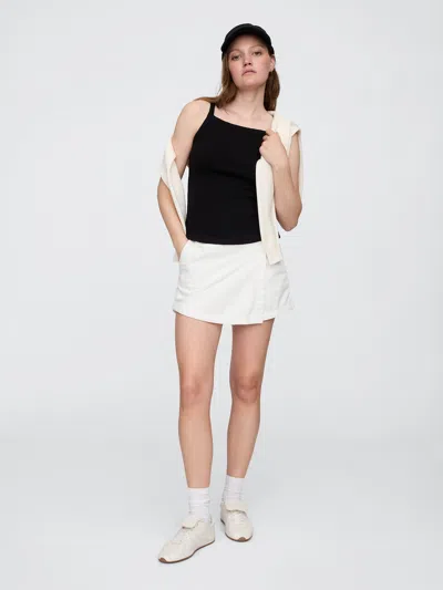 Gap Factory Denim Wrap Skort In White