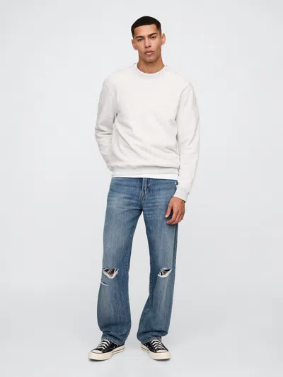 Gap Factory Destructed Supersoft Relaxed Jeans In White
