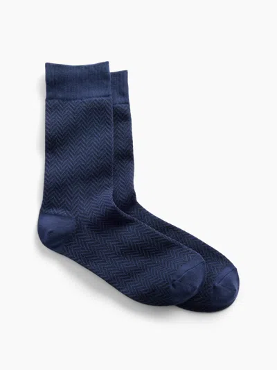 Gap Factory Dress Socks In Blue Herringbone
