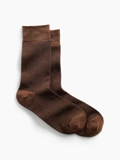 Gap Factory Dress Socks In Chestnut Herringbone