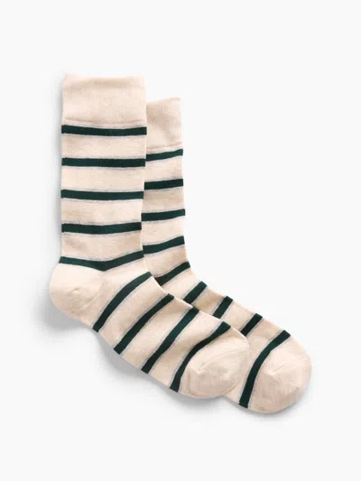 Gap Factory Dress Socks In Green Grey Stripe