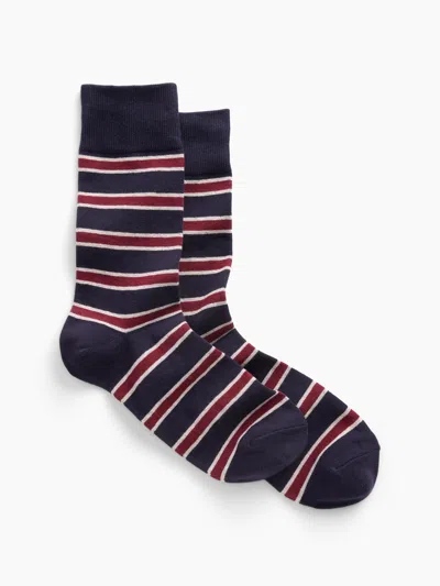 Gap Factory Dress Socks In White Navy Stripe