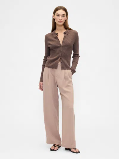 Gap Factory Easy Crepe Trousers In Brown