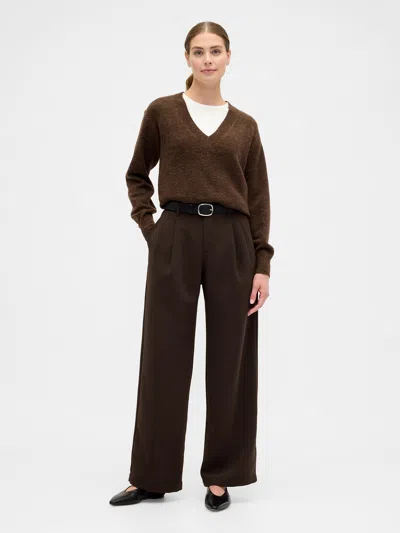 Gap Factory Easy Crepe Trousers In Brown