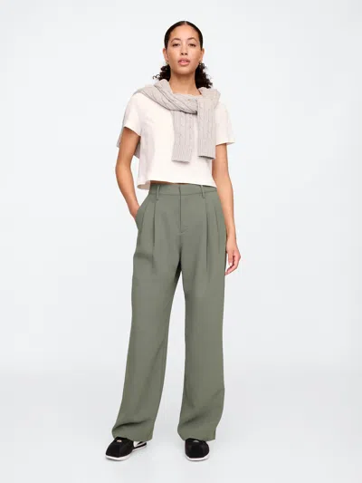 Gap Factory Easy Crepe Trousers In Gray