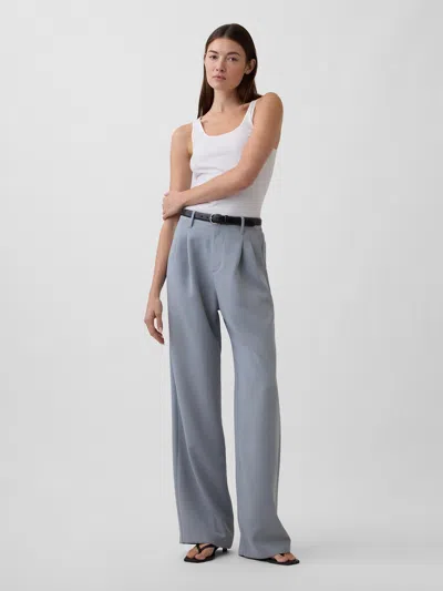 Gap Factory Easy Crepe Trousers In Gray