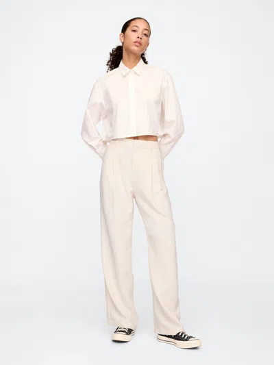 Gap Factory Easy Crepe Trousers In White